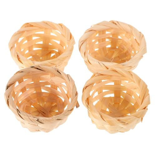 Vaguelly Miniatur-rattankorb-Set 4-teilig Handgefertigt Kleiner Korb Für Puppenhaus-zubehör Dekoration von Vaguelly