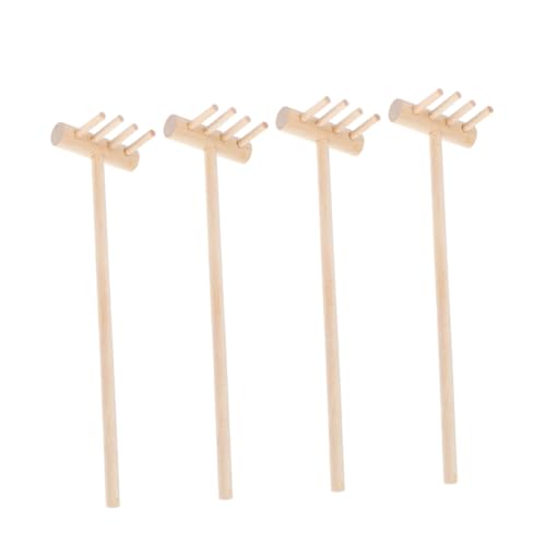 Vaguelly Miniatur-gartengeräte 4-teilig Holz-mini-rechen Sandtisch-rechen-Set Jungen Und Mädchen Sandspielzeug Werkzeuge Mini-rechen Basteln Vaguelly Miniatur-gartengeräte 4-teilig Holz-mini-rechen Sandtisch-rechen-Set Jungen Und Mädchen Sandspielzeug Werkzeuge Mini-rechen Basteln von Vaguelly