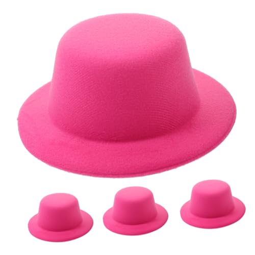 Vaguelly 4 Stück Miniatur Hüte für Schneemänner und Puppen DIY Hüte aus Leichtem für Bastelprojekte und Dekorationen von Vaguelly