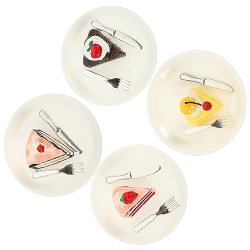 Vaguelly 4 Stück Miniatur Kuchen Modell Teiliges Fake Dessert Zubehör für Puppenhaus Realistische Deko aus Harz für Miniaturlandschaften und Kreative Szenen Vaguelly 4 Stück Miniatur Kuchen Modell Teiliges Fake Dessert Zubehör für Puppenhaus Realistische Deko aus Harz für Miniaturlandschaften und Kreative Szenen von Vaguelly