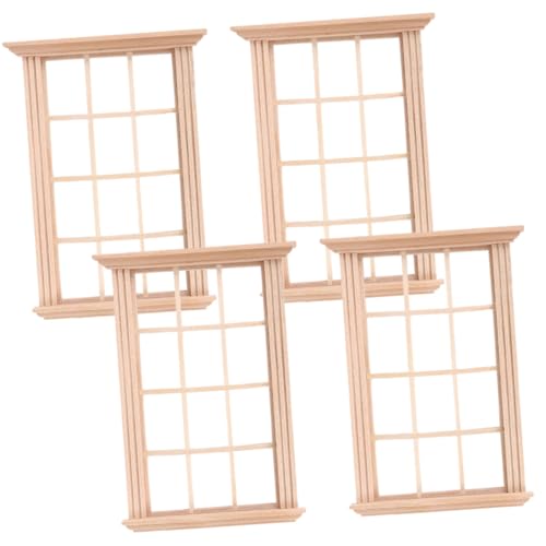Vaguelly 4 Stück Modell Fensterrahmen für kinderspielzeug Kid Toys holzspielzeug Gefälschte Pflanzen vorgeben kleines Miniaturfenster hölzern Vaguelly 4 Stück Modell Fensterrahmen für kinderspielzeug Kid Toys holzspielzeug Gefälschte Pflanzen vorgeben kleines Miniaturfenster hölzern von Vaguelly