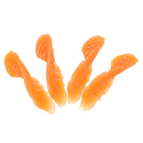 Vaguelly 4 Stück Modell Lachsfilet künstliche Fische für Küchenparty Dekoration realistisches Fischfleisch Lebensmittelmodelle realistisches künstliches Fleisch Vaguelly 4 Stück Modell Lachsfilet künstliche Fische für Küchenparty Dekoration realistisches Fischfleisch Lebensmittelmodelle realistisches künstliches Fleisch von Vaguelly