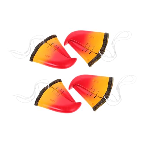 Vaguelly 4-teiliges Halloween-cosplay-nasenmasken-set Tier-vogelschnabel-kostüme Simulations-papageiennase Requisite für Partydekorationen von Vaguelly