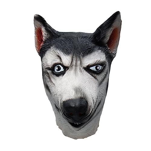 Vaguelly 4 Stück Party-Maske Cosplay-Maske Maskerade Masken Hundekostüm Maske Maskerade-Maske Hundekostüm Kopfmaske Halloween-Cosplay-Hundemaske Hundekopf Requisiten Kopfbedeckung Emulsion von Vaguelly