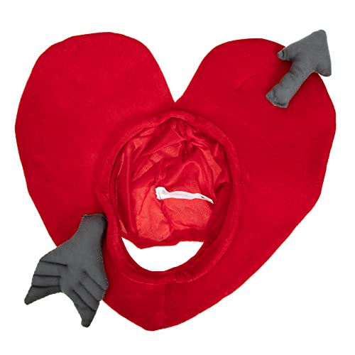 Vaguelly 4 Stück Plüschkapuze Plüschmütze in Herzform Herzkappe Kleid für Kinder Kinderkleidung Hüte Cosplay-Kopfbedeckung Cosplay-Prop-Hut lustig Requisiten Zubehör Tuch rot von Vaguelly