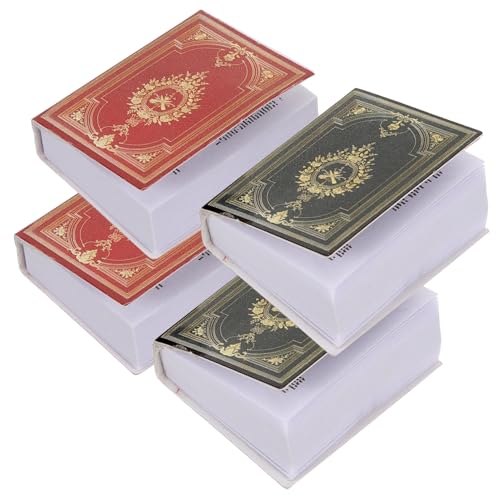 Vaguelly Puppenhaus Miniaturen Mini Bücher Für Puppenhaus 4 Stücke Miniatur Bücher Set Puppe von Vaguelly