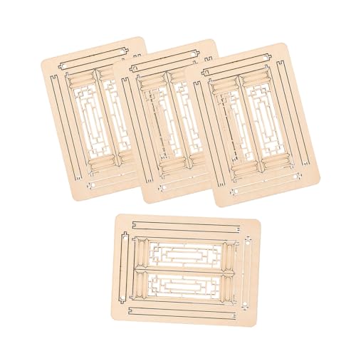 Vaguelly 4 Stück Puppenhaus Holzfenster Mini Fensterrahmen Miniatur Gartenmöbel Für Märchengartenbedarf Und DIY Modellbau Vaguelly 4 Stück Puppenhaus Holzfenster Mini Fensterrahmen Miniatur Gartenmöbel Für Märchengartenbedarf Und DIY Modellbau von Vaguelly