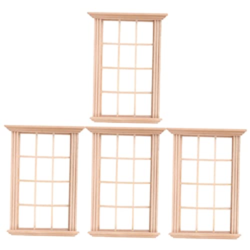 Vaguelly 4 Stück Puppenhaus-Modell für kinderspielzeug holzspielzeug holzspielsachen Toys Miniatur Mini-Fenstermodell Puppenhauszubehör hölzern Vaguelly 4 Stück Puppenhaus-Modell für kinderspielzeug holzspielzeug holzspielsachen Toys Miniatur Mini-Fenstermodell Puppenhauszubehör hölzern von Vaguelly