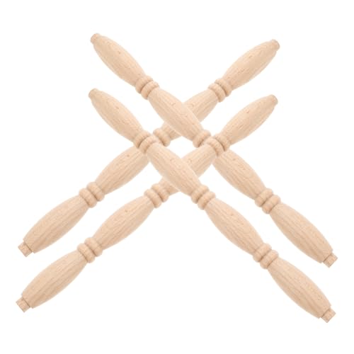 Vaguelly 4 Stücke Miniatur Puppenhaus Möbel Holz Baluster Treppe Dekorative Säulen Landschaft Zubehör von Vaguelly