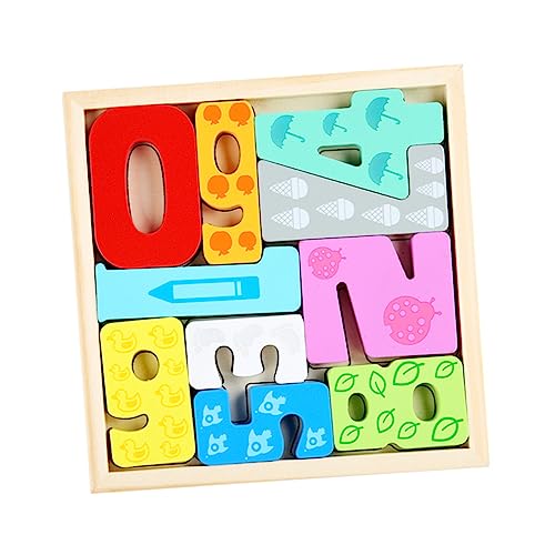 Vaguelly 4 Stück Puzzle Kinder blockieren rätsel Lernspielzeug für Kleinkinder Kinder rätsel Spielzeuge Kinderspielzeug interaktives Kleinkindspielzeug Kinderversorgung hölzern von Vaguelly