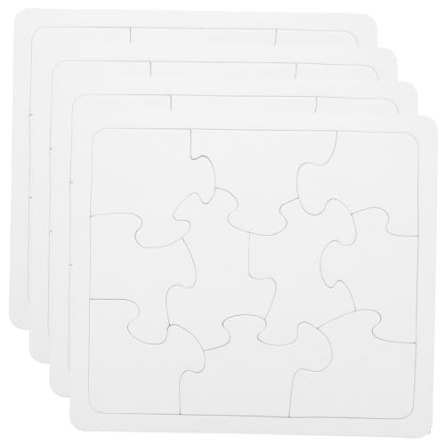 Vaguelly DIY Leeres Puzzle 4 Stück Puzzle Kinder rätsel Leere Rätsel Hochzeitsbevorzugungsrätsel Graffiti Spielzeug Papier Weiß Sublimationsleer-Puzzle von Vaguelly