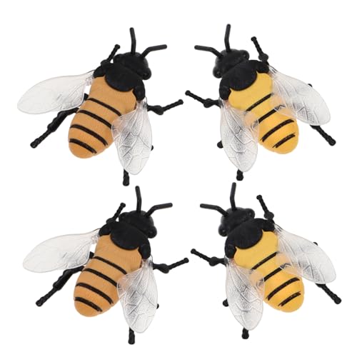 Vaguelly 4 Stück Realistische Aufziehbienen Mechanische Lauf Springbienen Detailgetreue Simulation als Partygeschenk Klassenzimmerpreis Pädagogisches Insektenspielzeug von Vaguelly