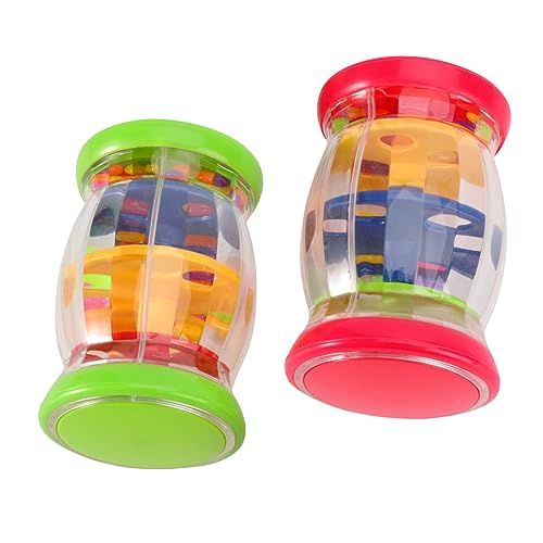 Vaguelly 4 Stück Regenbogen-Regen-Boom -Shaker-Spielzeug Regenstockrohr Lernspielzeug Für Vorschulkinder - Musikspielzeug Für Babys Plastik Puzzle Kleinkind Die Glocke Rütteln von Vaguelly