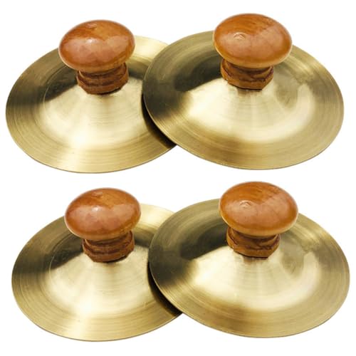 Vaguelly 4 Stück Schlaginstrument Für Becken Schlagzeug Schlaginstrumente Musikglocken Für Instrumente Für Percussion Musical Instrument Aus Finger Golden Metall von Vaguelly