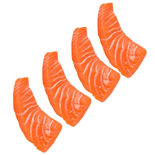 Vaguelly 4 Stück Simulation Lachs Fisch Modell Einer Gefälschten Lachsscheibe Drinnen Lebensmittel-Requisiten Zur Präsentation Fälschung Realistisch Klein Anzeige Falscher Lachs Orange PVC Vaguelly 4 Stück Simulation Lachs Fisch Modell Einer Gefälschten Lachsscheibe Drinnen Lebensmittel-Requisiten Zur Präsentation Fälschung Realistisch Klein Anzeige Falscher Lachs Orange PVC von Vaguelly
