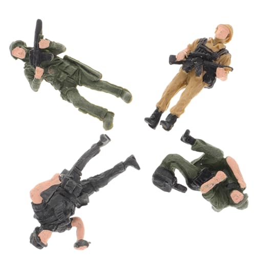 Vaguelly 4 Stücke Mini Soldat Modelle Realistische Soldat Spielzeug Mini Figuren für Sand Tisch Dekorationen Vaguelly 4 Stücke Mini Soldat Modelle Realistische Soldat Spielzeug Mini Figuren für Sand Tisch Dekorationen von Vaguelly