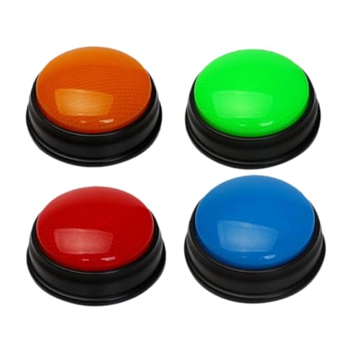 Vaguelly 4 Stück Spielbuzzer mit Licht und Sound Interaktiver Lernsummer für Familien und Klassenzimmer Fördert Aufmerksamkeit und Reaktionsfähigkeit bei Wettbewerben von Vaguelly