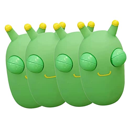 Vaguelly 4 Stück Squeeze Bug interaktives kinderspielzeug Heman Farberkennung Kid Toys Ball drücken zum Entspannen im Büro PVC Green von Vaguelly