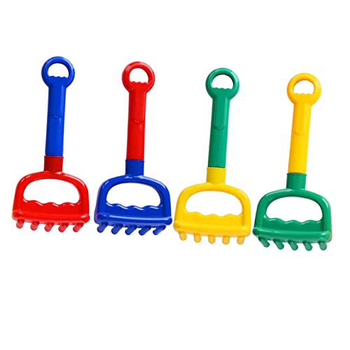 Vaguelly 4 Stück Strandharke Kleinkinder Outdoor Mini Reisespielzeug Outdoor Für Massenspielzeug Kinderspielzeug Strand Sandspielzeug Strandspielzeug Kind von Vaguelly