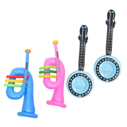 Vaguelly 4 Stück Teiliges Aufblasbare Musikinstrumente Banjo und Trompete für Partys Bühnenrequisiten Musikveranstaltungen Zufällige Farben Zufällige Farbe Vaguelly 4 Stück Teiliges Aufblasbare Musikinstrumente Banjo und Trompete für Partys Bühnenrequisiten Musikveranstaltungen Zufällige Farben Zufällige Farbe von Vaguelly