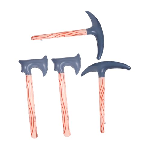 Vaguelly 4 Stück Teiliges Aufblasbares Wildmann-axt Realistische Halloween Horror Requisite Leichtes Wiederverwendbares Kostümzubehör für Karneval Geburtstagsfeier Cosplay und Themenpartys von Vaguelly