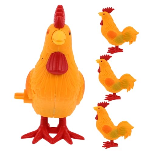 Vaguelly 4 Stück Teiliges Aufziehspielzeug Küken Kleine Mechanische Hühnchen Springende Wind up Tiere für Kompakt Leicht für Kindergartenaktivitäten für Gruppen Einzelnutzung von Vaguelly