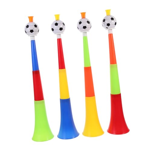 Vaguelly 4 Stück Teiliges Ausziehbares Fußball Horn Lautstarker Fanfaren Trompete für Sportveranstaltungen Kinderfreundliches Cheerleading Zubehör für Konzerte Feste und von Vaguelly