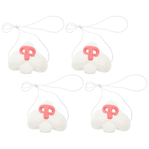 Vaguelly 4 Stück Teiliges Cosplay Kaninchen Nase Tierkostüm Zubehör für Halloween Karneval und Kostümpartys Leicht und Bequem Wiederverwendbar für Bunny Dekorationen von Vaguelly