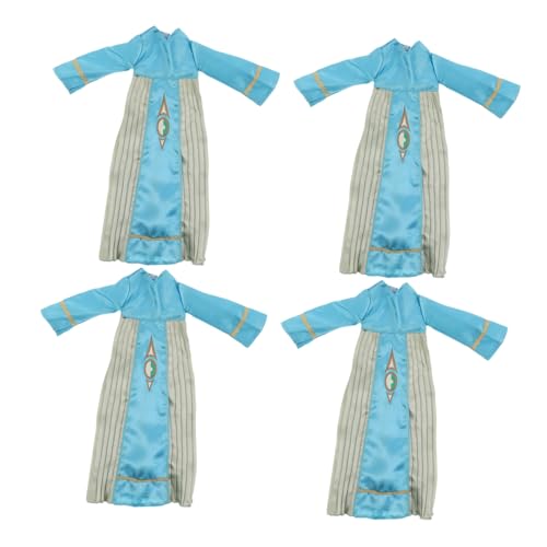 Vaguelly 4 Stück Teiliges Doll Abaya Set für Puppen Islamisches Langarm Thobe Kleid Weiche Realistische Arabische Puppenkleidung Vielseitige Eid Party und Display Outfits von Vaguelly