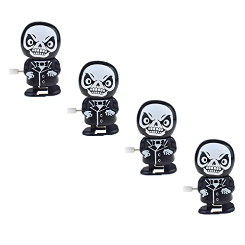 Vaguelly 4 Stück Teiliges Halloween Aufziehspielzeug Reaper Doll Lustige Spielzeuge für Bewegliche Schwarze Figuren für Halloween Partydeko und von Vaguelly
