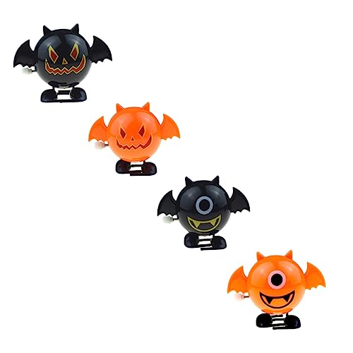 Vaguelly 4 Stück Teiliges Halloween Aufziehspielzeug mit Cartoon Fledermäusen Wind Up Laufspielzeug für Farbenfrohe Mechanische Laufspielzeuge als Halloween und Partydeko von Vaguelly