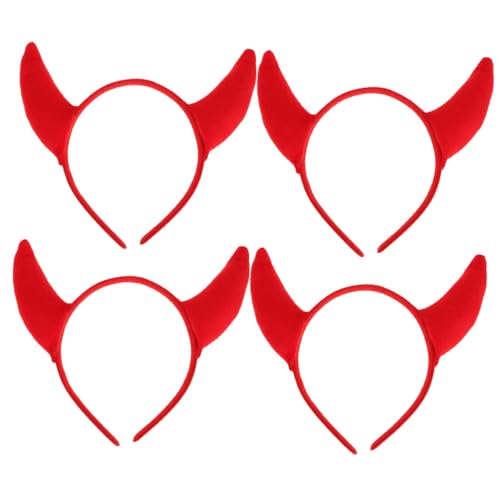 Vaguelly 4 Stück Teiliges Halloween Teufelshorn Haarreif Damen Kopfschmuck Komfortabel Originelles Design für Kostüm Party Cosplay Vaguelly 4 Stück Teiliges Halloween Teufelshorn Haarreif Damen Kopfschmuck Komfortabel Originelles Design für Kostüm Party Cosplay von Vaguelly