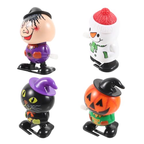 Vaguelly 4 Stück Teiliges Halloween Wind Up Lustige Aufziehfiguren mit Hexe Schwarzer Katze Kürbis Batteriefrei für Halloween Partydeko und Spielspaß Vaguelly 4 Stück Teiliges Halloween Wind Up Lustige Aufziehfiguren mit Hexe Schwarzer Katze Kürbis Batteriefrei für Halloween Partydeko und Spielspaß von Vaguelly