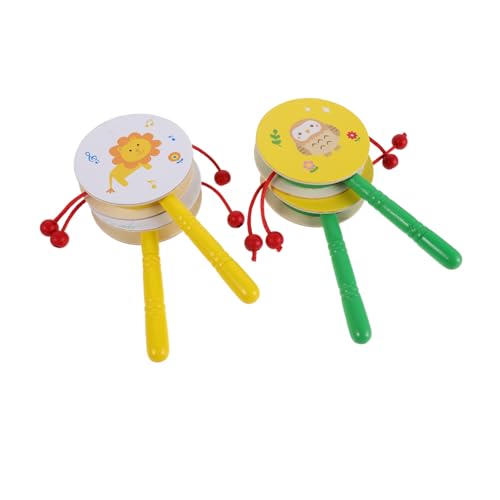 Vaguelly 4 Stück Teiliges Holz Trommel Set mit Löwe und Eule Handgehaltene Monkey Drum Percussion für Kleinkinder Drehbare Rasseltrommel aus Naturholz Fördert Feinmotorik und Frühe Vaguelly 4 Stück Teiliges Holz Trommel Set mit Löwe und Eule Handgehaltene Monkey Drum Percussion für Kleinkinder Drehbare Rasseltrommel aus Naturholz Fördert Feinmotorik und Frühe von Vaguelly