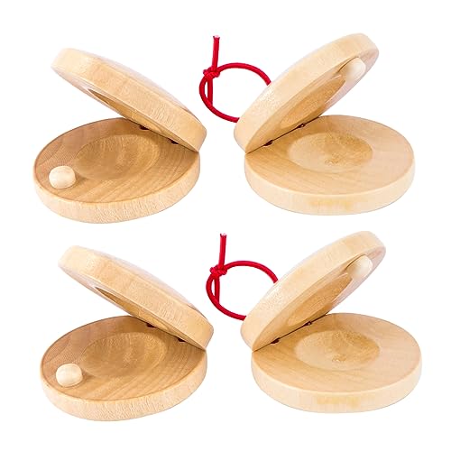 Vaguelly 4 Stück Teiliges Holzspielzeug für Musikalische Kastagnetten für Vorschulkinder Pädagogisches Schlaginstrument Musikalischen Entwicklung Vaguelly 4 Stück Teiliges Holzspielzeug für Musikalische Kastagnetten für Vorschulkinder Pädagogisches Schlaginstrument Musikalischen Entwicklung von Vaguelly