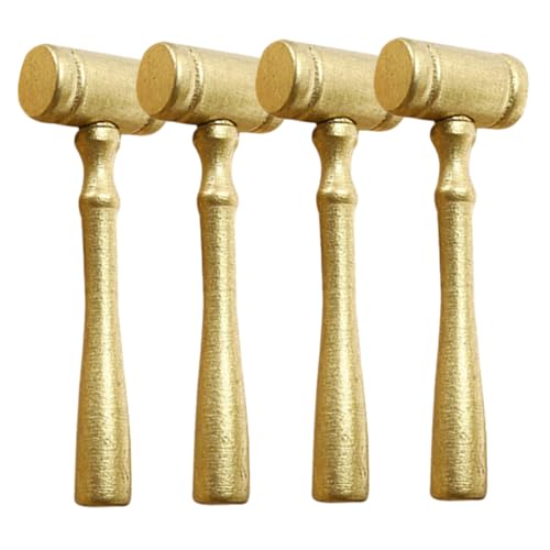 Vaguelly 4 Stück Teiliges Kleine Richterhämmer aus Holz Leichter Auktionshammer für Dekorativer Gerichtshammer Gold für Rollenspiele und Versteigerungen Vaguelly 4 Stück Teiliges Kleine Richterhämmer aus Holz Leichter Auktionshammer für Dekorativer Gerichtshammer Gold für Rollenspiele und Versteigerungen von Vaguelly