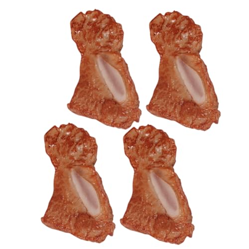 Vaguelly 4 Stück Teiliges PVC Rindfleisch Modell Realistische Simulation von Steak und Rippchen für Dekoration für Grill Events und Restaurant Vaguelly 4 Stück Teiliges PVC Rindfleisch Modell Realistische Simulation von Steak und Rippchen für Dekoration für Grill Events und Restaurant von Vaguelly