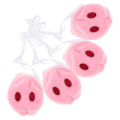 Vaguelly 4 Stück Teiliges Plüsch Schweinenase Kostüm Requisite Süß und Lustig Geeignet für Halloween Party Karneval Cosplay und Gruppenevents Einfach zu Tragen und von Vaguelly