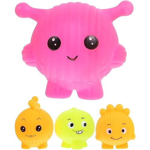 Vaguelly 4 Stück Teiliges Quietsch Badespielzeug für Wasserspielzeug für Badewanne Badezimmer Pool Hochwertige Monsterfiguren Bunten Farben Gelb Orange Rund Vaguelly 4 Stück Teiliges Quietsch Badespielzeug für Wasserspielzeug für Badewanne Badezimmer Pool Hochwertige Monsterfiguren Bunten Farben Gelb Orange Rund von Vaguelly
