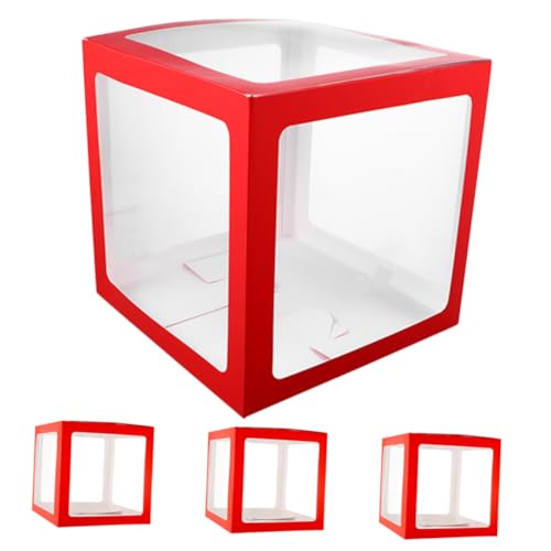 Vaguelly 4 Stück Teiliges Transparente Ballonboxen Quadratische Luftballon-dekoboxen für Hochzeit Geburtstag Babyparty Vielseitige Partydeko Geschenkbox Vaguelly 4 Stück Teiliges Transparente Ballonboxen Quadratische Luftballon-dekoboxen für Hochzeit Geburtstag Babyparty Vielseitige Partydeko Geschenkbox von Vaguelly