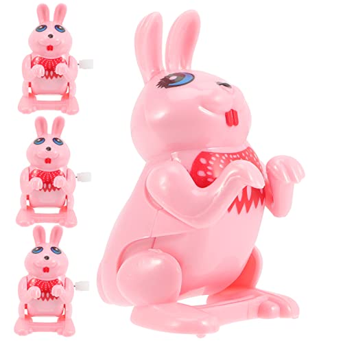 Vaguelly 4 Stück Uhrwerk-Kaninchen-Modell Kleinkinder Federnd Zappeln Spiel Cool Zappelt Figuren Party-uhrwerk Uhrwerkversorgung Für Uhrwerkzubehör Für Rosa Plastik von Vaguelly
