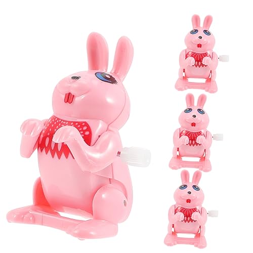 Vaguelly 4 Stück Uhrwerk-Kaninchen-Modell Kleinkinder Zappelt Federnd Figuren Spiel Zappeln Cool Dekoratives Uhrwerk Für Uhrwerkzubehör Für Party-uhrwerk Rosa Plastik von Vaguelly