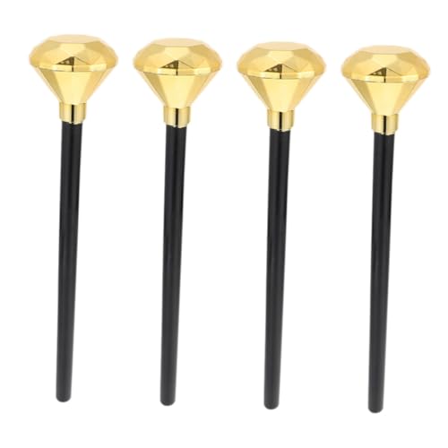 Vaguelly 4 Stück Zauberstab Halloween Halloween Toys Party mitgebsel Kinderparty glühen Kostüm Zepterspielzeug für Halloween-Requisite Plastik Golden von Vaguelly