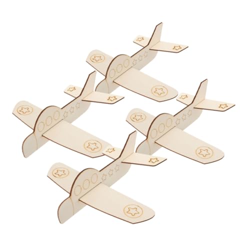 Vaguelly Blanko-Flugzeug-Modellbau-bastelset Holzkonstruktion Malspielzeug Für Jungen Und Mädchen 4-teiliges Holzflugzeug- Vaguelly Blanko-Flugzeug-Modellbau-bastelset Holzkonstruktion Malspielzeug Für Jungen Und Mädchen 4-teiliges Holzflugzeug- von Vaguelly