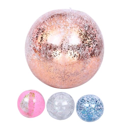 Vaguelly 4 Stück aufblasbarer Paillettenball prallen Glitzergelee schwimmt groß Gefälligkeit für Strandpartys aufblasbarer durchsichtiger Ball für den Strand PVC Vaguelly 4 Stück aufblasbarer Paillettenball prallen Glitzergelee schwimmt groß Gefälligkeit für Strandpartys aufblasbarer durchsichtiger Ball für den Strand PVC von Vaguelly