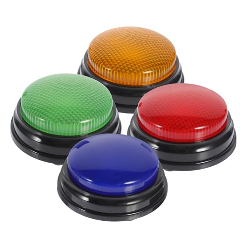 Vaguelly 4 Stück beleuchtete Soundtaste Soundspiel Kind Summer für Spiele Summer für das Klassenzimmer pk Knopf büro Accessoires Sound Button Taste mit Ton Party-Streich-Requisite Plastik von Vaguelly