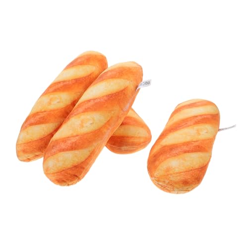 Vaguelly 4 Stück gefülltes Brot für kinderspielzeug Stoffbrot Brotspielzeug für Babys Brotgeschenk Brotwurfkissen Brotpuppe Plüsch-Brot-Puppe Brot PP Baumwolle von Vaguelly