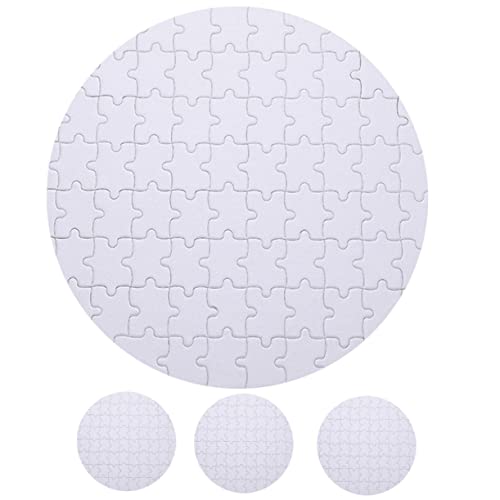 Vaguelly 4 Stück kratzen und schnuppern Weiße Puzzle für DIY-Projekte Puzzles Lernspielzeug für Rätsel Puzzlematte Papierpuzzle übertragen leeres Puzzle Aufkleber übertragen von Vaguelly