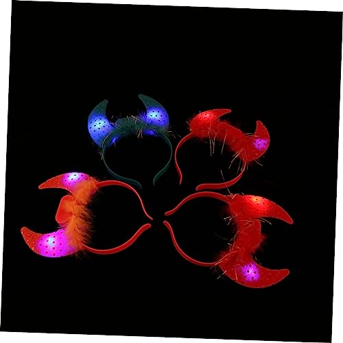 Vaguelly 4 Stück leuchtendes Stirnband Hautpflege-Stirnband fanny Frottee-Stirnband Hörner halloween kopfschmuck halloween kopfbedeckung schöner Hornkopfschmuck Party -Requisiten Flaum Vaguelly 4 Stück leuchtendes Stirnband Hautpflege-Stirnband fanny Frottee-Stirnband Hörner halloween kopfschmuck halloween kopfbedeckung schöner Hornkopfschmuck Party -Requisiten Flaum von Vaguelly