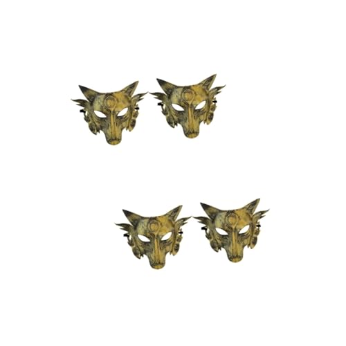 Vaguelly 4 Stück simulierte Wolfsmaske Geschenke für Männer Wolf-Cosplay-Masken Partyzubehör halloween kostüm halloween costume Maskerade-Maske tierische Maske Abschlussball Leistungsbedarf von Vaguelly